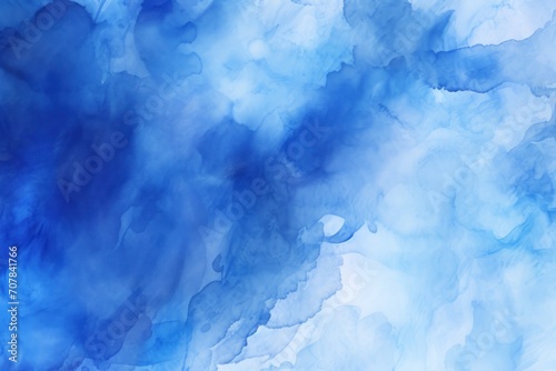Cobalt abstract watercolor background © Lenhard