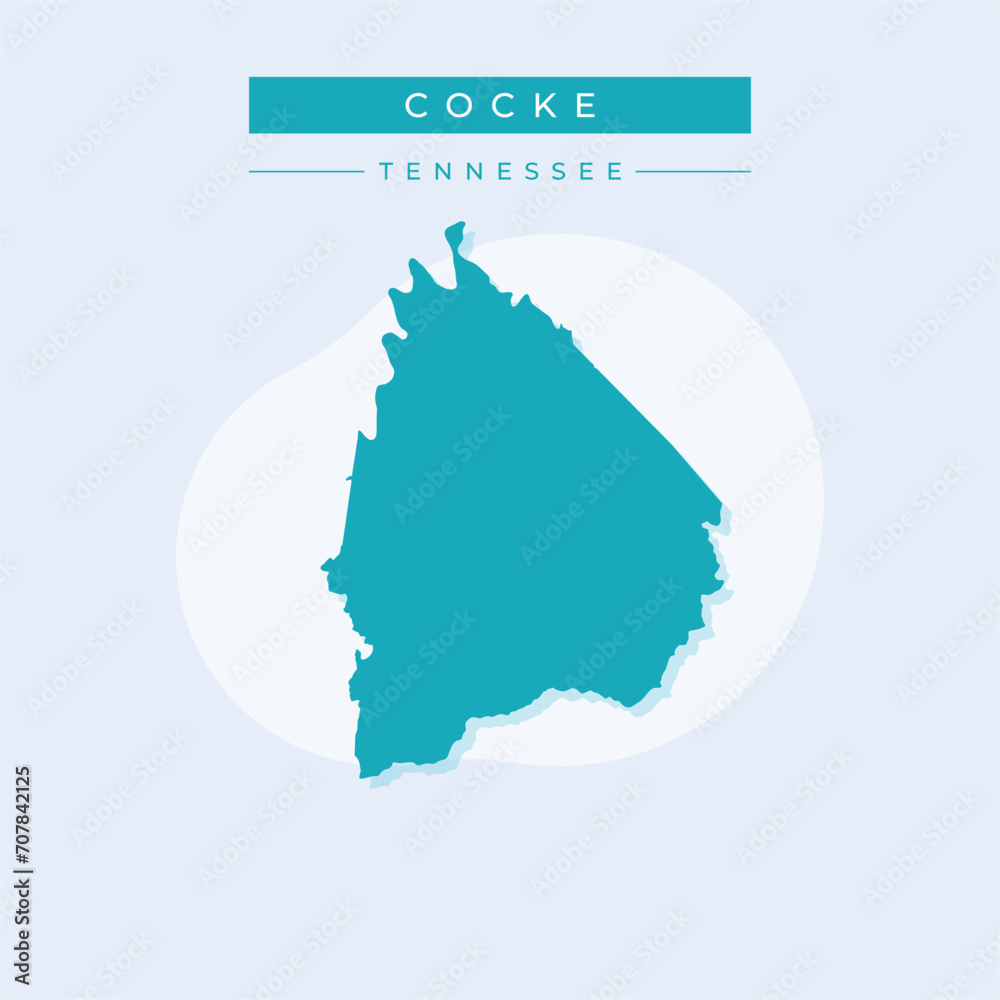 Vector illustration vector of Cocke map Tennessee