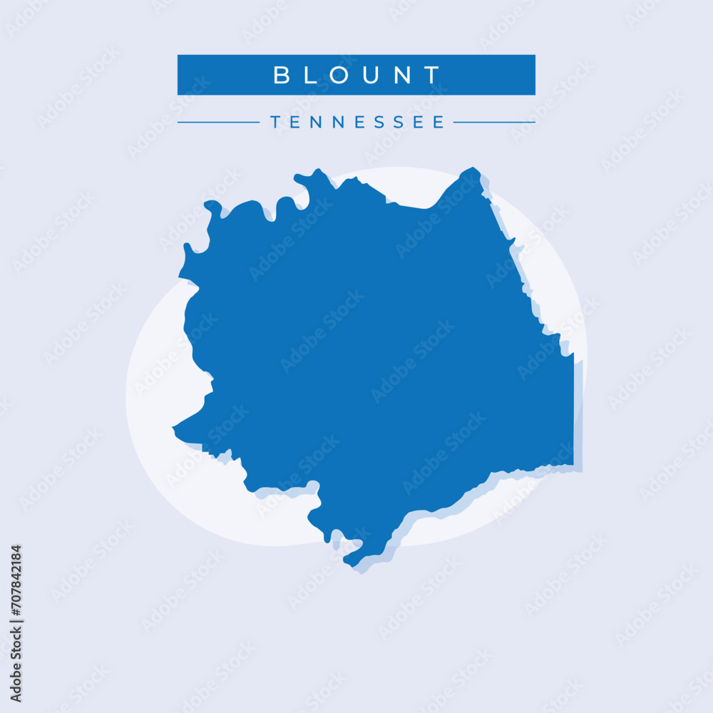 Vector illustration vector of Blount map Tennessee