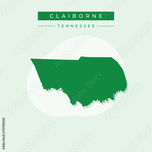 Vector illustration vector of Claiborne map Tennessee photo