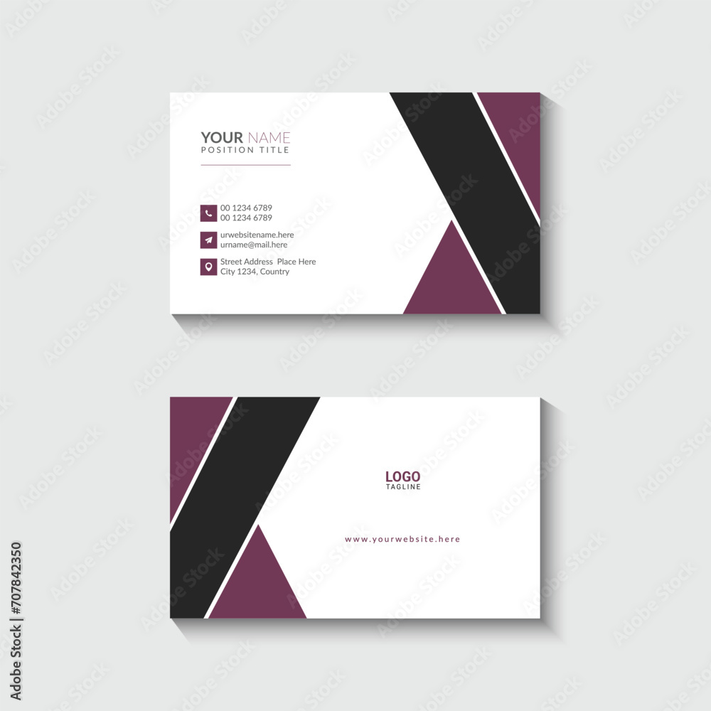 Modern and clean professional business card 