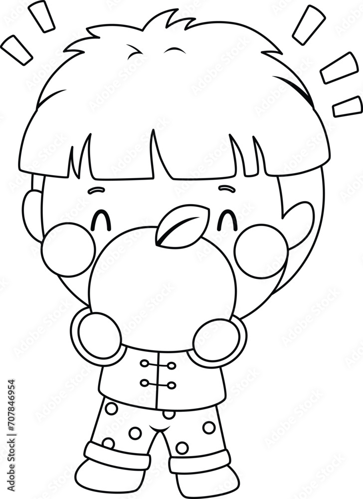 Obraz na plátně a cute vector of chinese new year theme