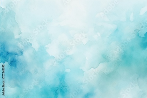 Cyan abstract watercolor background 