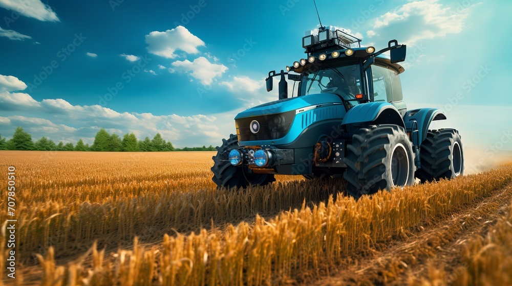 Fototapeta premium AI Driving the Future: Autonomous Vehicles AI Generated