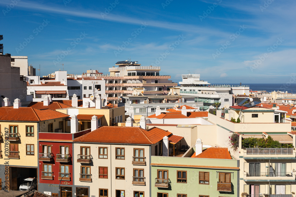 Puerto de la Cruz on the island of Tenerife, Canary Islands, Atlantic Ocean, Spain Puerto de la Cruz on the island of Tenerife, Canary Islands, Atlantic Ocean, Spain