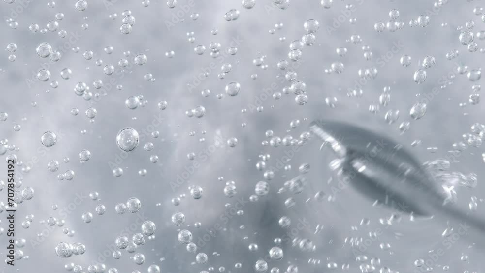 Macro transparent gel cosmetic mask  , aloe vera  treatment  closeup