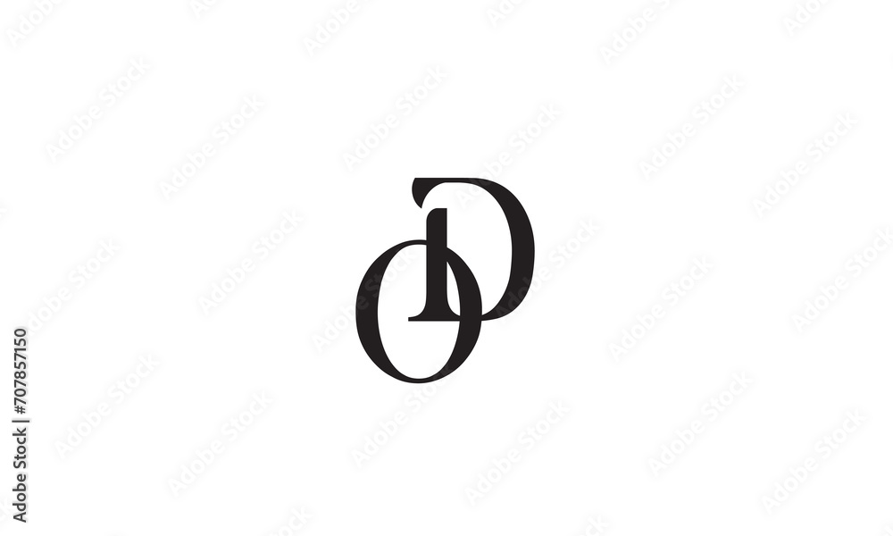 OD, DO, O, D Abstract Letters Logo Monogram OD, DO, O, D Abstract Letters Logo Monogram