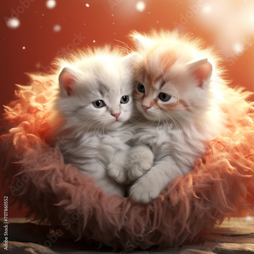 Hyper-realistic adorable cute baby cat