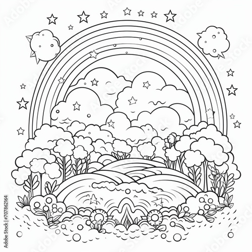 rainbow coloring page