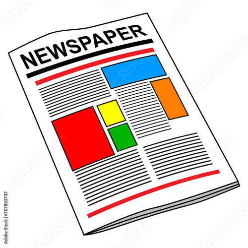 newspaper vector illustration