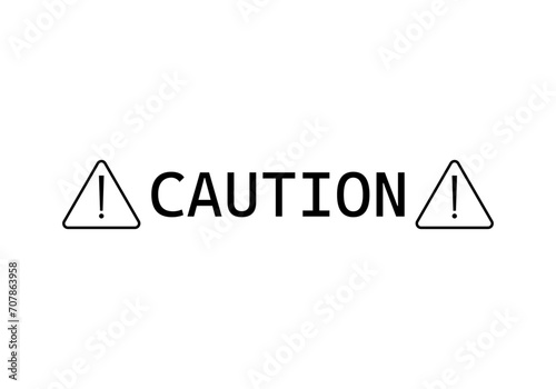 Icono de señal de advertencia o aviso de peligro. photo
