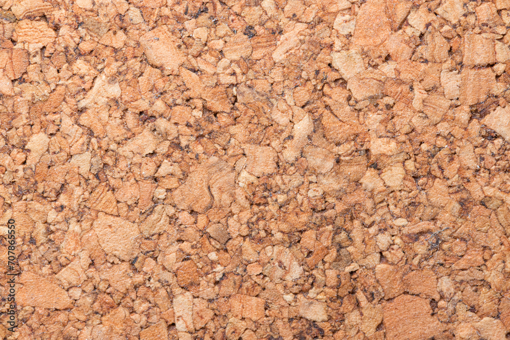 Brown cork board background, corkboard backdrop with texture and copy space for text.