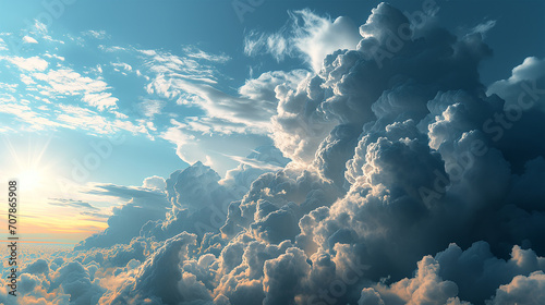 blue sky with clouds