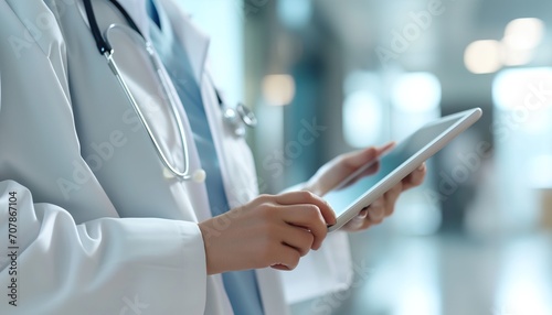 Doctor holding a tablet