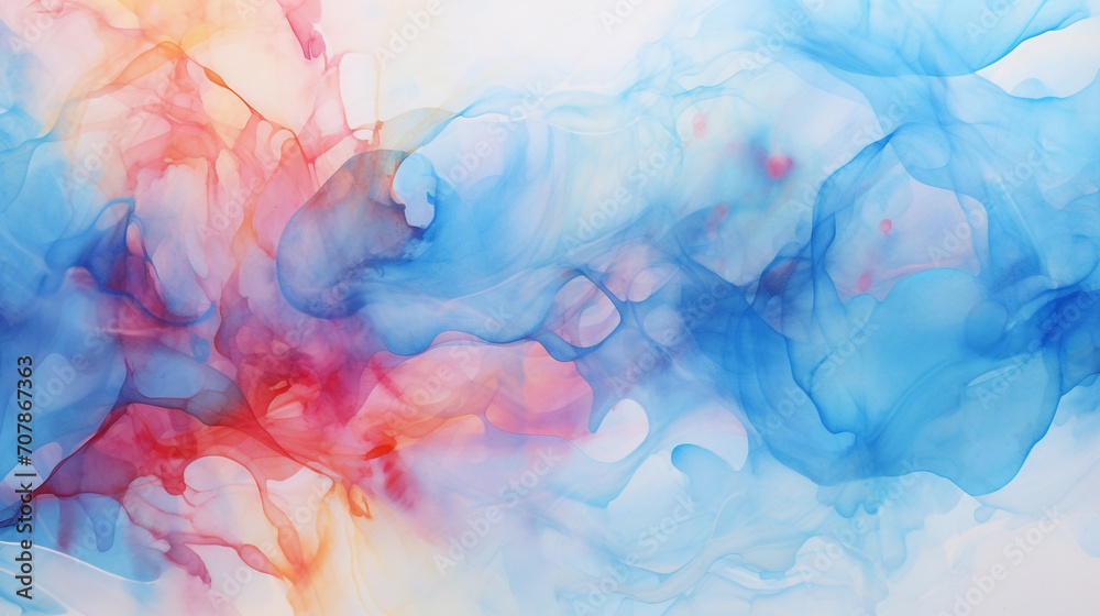 Chaotic energetic colorful drop drip watercolor pattern background wallpaper abstract - obrazy, fototapety, plakaty 