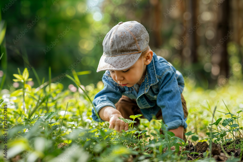 Young Explorer in Nature. Generative AI Young Explorer in Nature. Generative AI