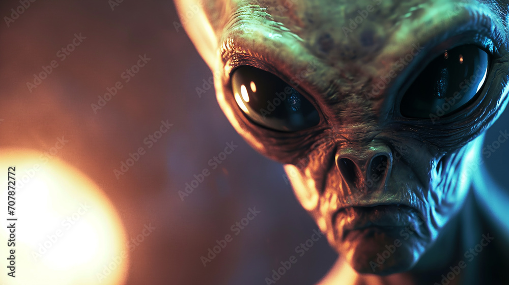 Alien face. Alien face.