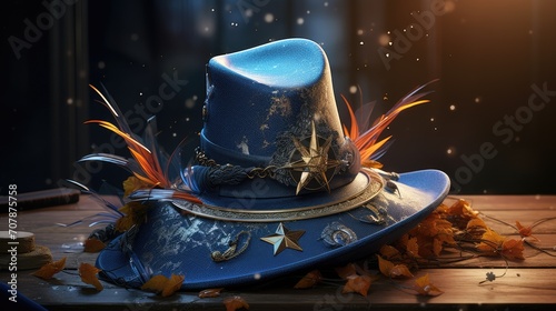 magic hat with magic wand