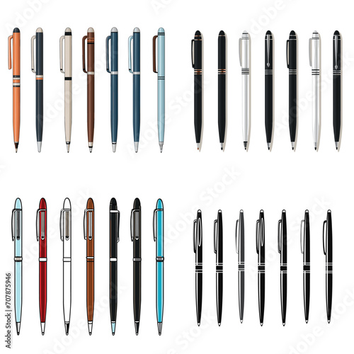 very simple isolated line styled vector illustration of Promotional Pens isolated in white background
