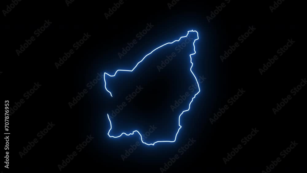 San Diego state map animation with a glowing neon effect San Diego state map animation with a glowing neon effect