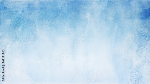 blue winter watercolor ombre leaks and splashes text space © Aura