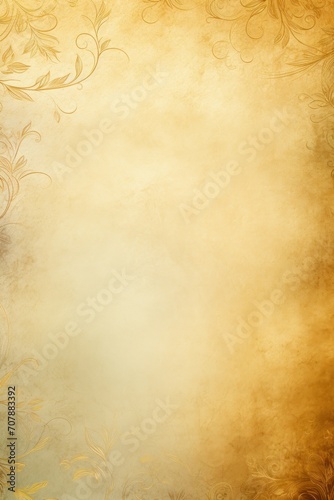 Gold soft pastel background parchment with a thin barely noticeable floral ornament background