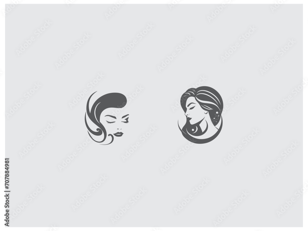 premium beauty set logo design vector, vector and illustration, premium beauty set logo design vector, vector and illustration,