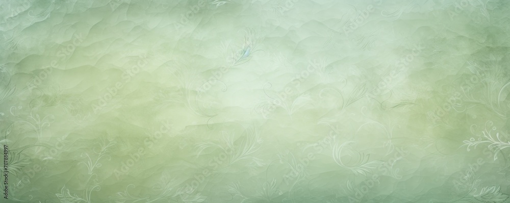 Green soft pastel background parchment with a thin barely noticeable floral ornament background