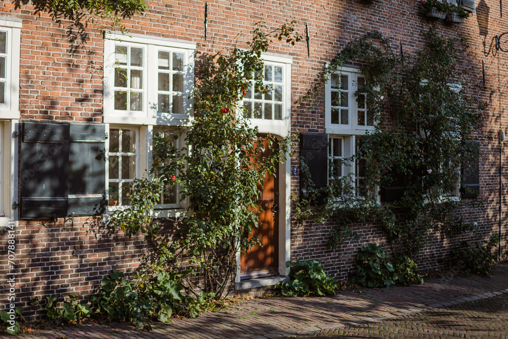 Facade of a typical dutch house, amersfoort