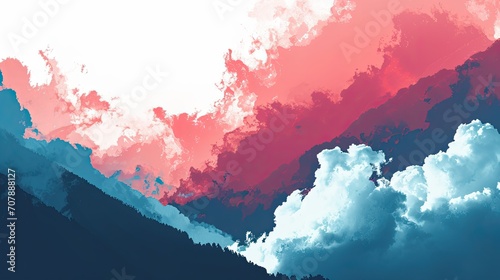 Clouds in the sky. Colorful abstract background