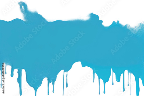 neon light blue brush stroke of paint isolated on white or transparent background