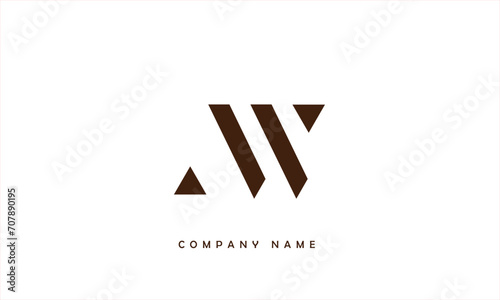 AW, WA, A, W Abstract Letters Logo Monogram