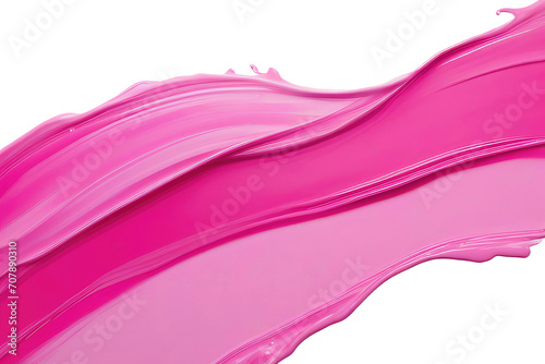 small pink stroke of paint isolated on white or transparent background © ramses