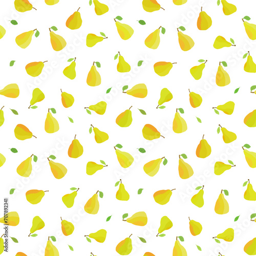 Seamless pear fruit texture - vector fashion pattern