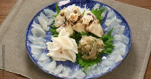 raw fish cut in pieces