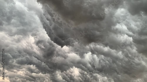 storm clouds timelapse in evening photo