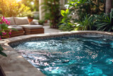 luxury swimming pool in hotel, villa in Bali , Goa, Thailand 