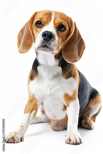 Beagle dog isolated on white background © Synaptic Studio