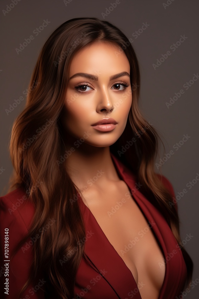 Portrait Beautiful Model Woman in a Velvet Blazer Portrait Beautiful Model Woman in a Velvet Blazer