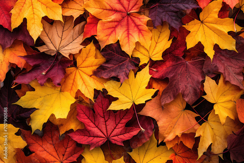Autumn Leaves Pattern Background