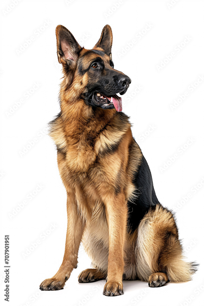 German Shepherd dog isolated on white background German Shepherd dog isolated on white background