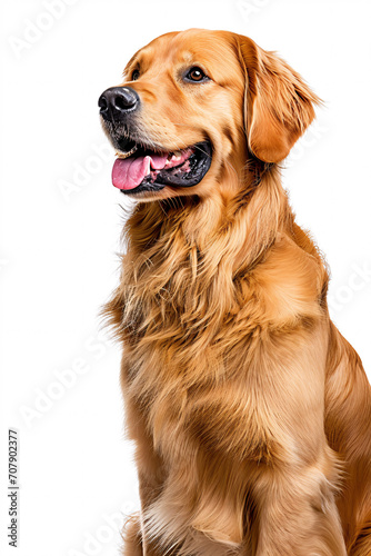 Golden Retriever dog isolated on white background