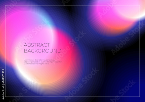 Black background with blurred neon gradients, glowing geometric shapes with a holographic light blur effect. Trendy bright futuristic colorful with smooth gradient