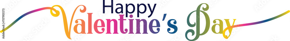 Lettering Happy Valentines Day banner. Valentines Day greeting card template with typography text happy valentine`s day and red heart and line on background. Vector illustration Lettering Happy Valentines Day banner. Valentines Day greeting card template with typography text happy valentine`s day and red heart and line on background. Vector illustration