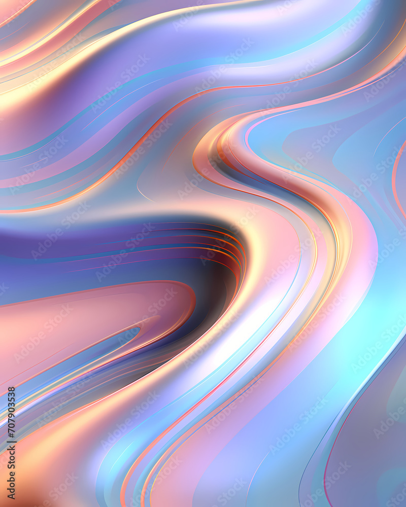 Liquid metal texture abstract background with soft neon colors - Wave design banner Liquid metal texture abstract background with soft neon colors - Wave design banner