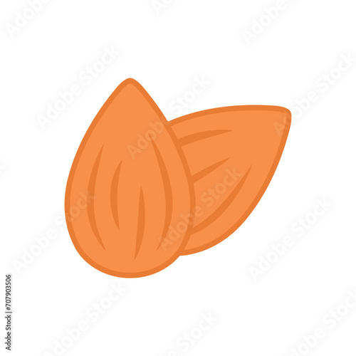 almond icon vector nut icon