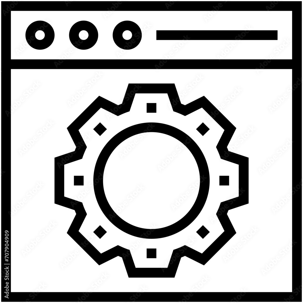 Web Setting Vector Icon Web Setting Vector Icon