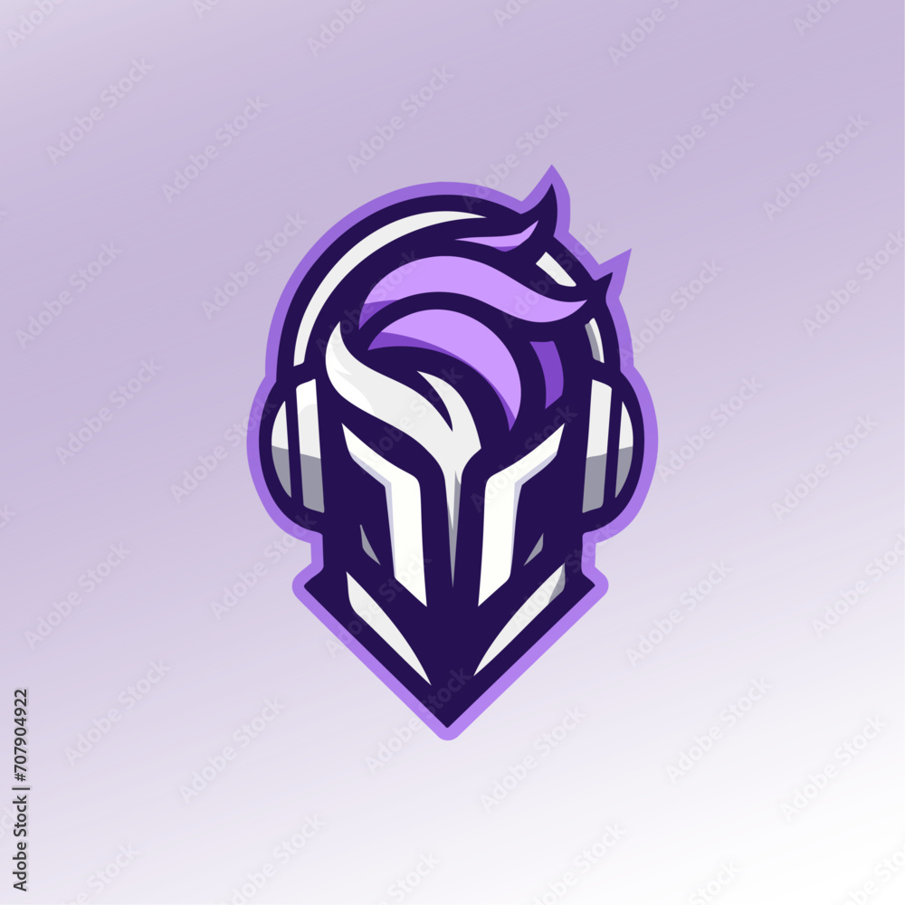 Knightly Gamer Mascot Logo with Headset - Epic Gaming Identity