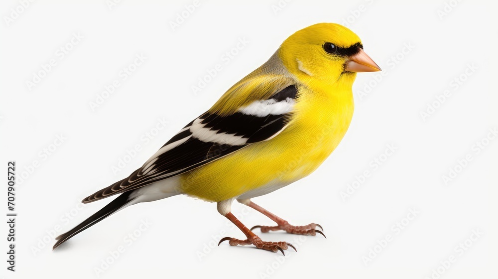 yellow wagtail isolated on white