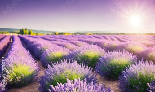 Lavender field in full bloom